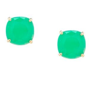 KATE SPADE Beryl Green Gumdrop Square Stud Earrings